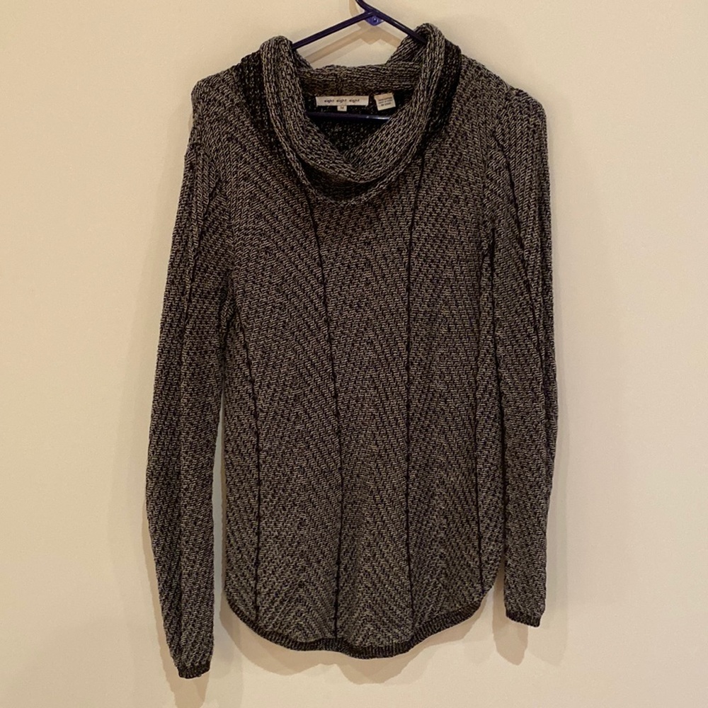 Black and gray turtleneck sweater size M